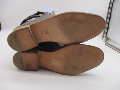 Free People Green Leather Ankle Boots Women's Size 39 EUR - Picture 7 of 9