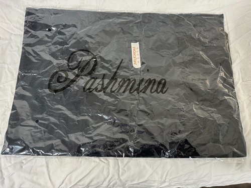 Pashmina Scarf Wrap Shawl 70% Pashmina 30% Silk Black 70 x 26