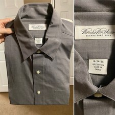 Brooks Brothers Established 1818 Button Down Long Sleeve 16-34/35 100 Cotton