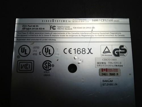 CISCO1603 ETHERNET/ISDN-BRI CISCO MODULAR ROUTER - Picture 3 of 3