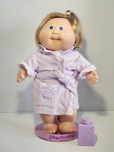 Cabbage Patch Doll Splashin Kids Bath Doll HM 20 Hard Body 1987 Girl Robe Powder