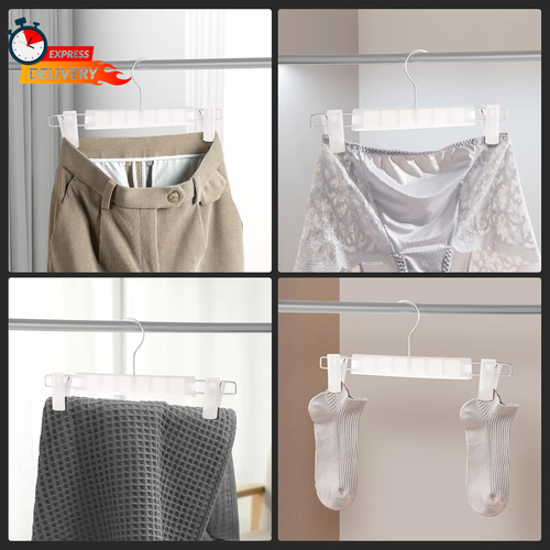 Paquete de 10 perchas para pantalones con clips antideslizantes ajustables gancho colgante antioxidante para - Imagen 4 de 7