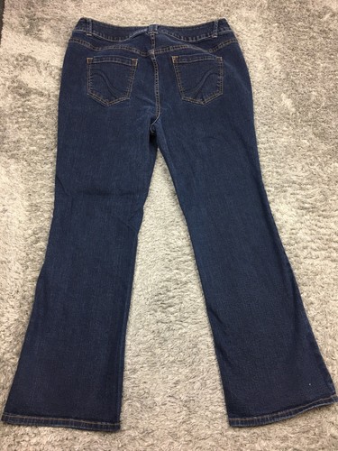 Lane Bryant Slim Bootcut Jeans Woman Size 20 Average Genius Fit Blue Dark Denim - Picture 11 of 13