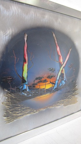 QUADRO ROBERTO FRASCHETTI ROFFI SERIGRAFIA SU LASTRA DI METALLO (FABENE) - Imagen 4 de 8