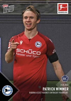 2022 TOPPS NOW BUNDESLIGA #122 PATRICK WIMMER - RABONA ASSIST 