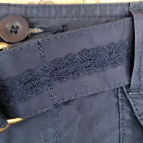 NWT SO Cropped Blue Jeans Low Rise Belted Pants Junior Size 5 - Picture 4 of 9