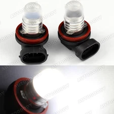 2 x H11 Xenon White LED Bulbs 8W High Power Fog Light Headlight