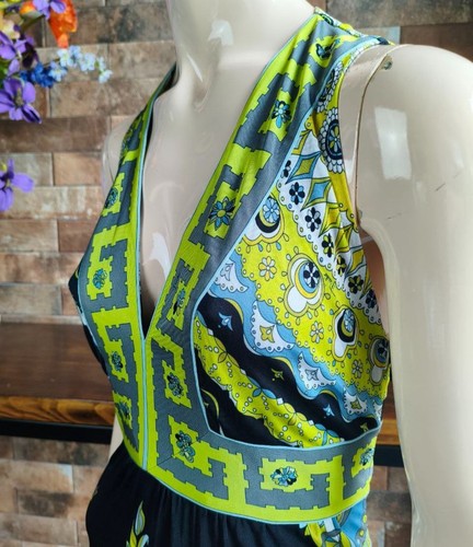 Emilio Pucci Authentic SS 2011 Vintage Long Dress With Designer Pattern 46IT - Picture 9 of 19