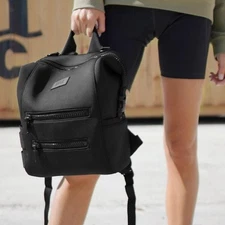 Dagne Dover Indi large water resistant neoprene diaper bag backpack - Deep Black