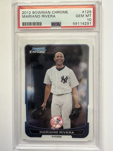2012 Bowman Chrome Mariano Rivera #129 PSA 10 GEM MINT - NEW YORK YANKEES HOF