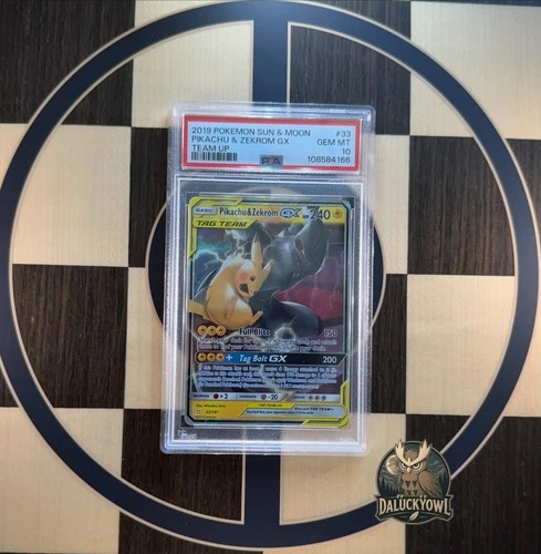 Pokémon TCG Team Up Sun and Moon Pikachu Zekrom GX 33/181 PSA 10 🔥🔥🔥
