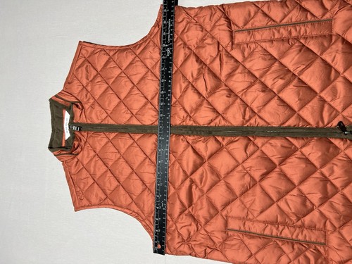 Peter Millar Crown Essex Full Zip Quilted Puffer Vest Burnt Orange Small NWT - Picture 7 of 12