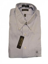 Arrow Fairfield Blue Wrinkle Free Button Down Dress Shirt Mens Large 16 34/35