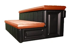 Two Tier 36" Wide Deluxe Hot Tub Step. Non-Skid Spa Steps, Easy Installation,...