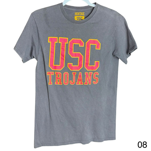 Heritage US Trojaner Größe Herren Small College University grau Rundhalsausschnitt T-Shirt - Bild 1 von 11
