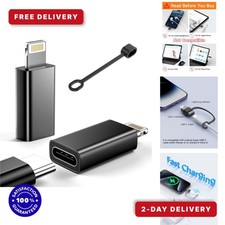 MFi Certified USB C to Lightning Adapter 2-Pack - Fast Charging  Data Sync