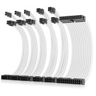  16AWG Pro Power Supply Sleeved Cable Power Supply Extension Cable Dual White