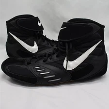 Vintage Nike SideSweep Black boxing/wrestling/Martial arts lace up shoe size 13