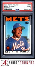 1986 TOPPS TRADED TIFFANY #74T KEVIN MITCHELL RC METS PSA 9