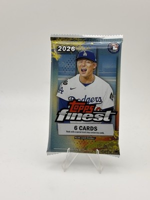 2026 Topps Finest Baseball MLB PACK (6 Cards) from Mega Box - ONE Pack