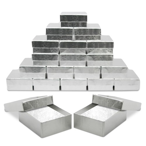 Made IN USA Jewelry Gift Box Removable Cotton Pad 3" x 2.3" x 1" (Pack of 20) - Picture 9 of 23