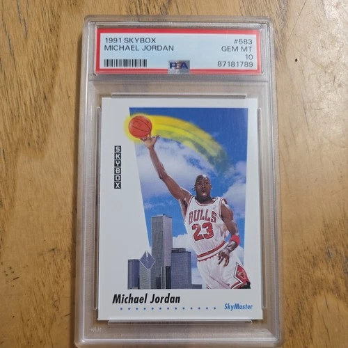 1991 Skybox Basketball #583 Michael Jordan PSA 10 Gem MINT Beautiful Card!