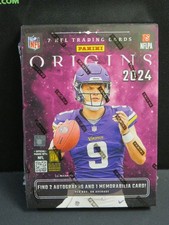 2024 PANINI ORIGINS FOOTBALL FACTORY SEALED HOBBY BOX 2 AUTOS + 1 MEM JL10