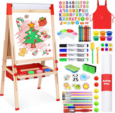 Art Easel for Kids Easel for Toddlers,Adjustable Standing Double Sided Toddler E