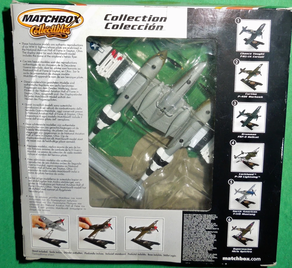 2002 Matchbox Collectibles Diecast WW2 Robin Olds' P-38 Lightning Airplane, NIB - Image 3 of 4