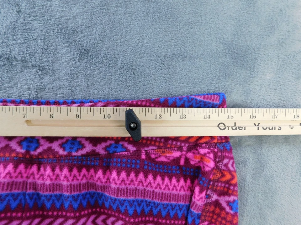 Lote de Pantalones de Vellón Columbia para Mujer Medianos Púrpura Azul Rosa Estampado Azteca Suave Salón Foto 3 de 4