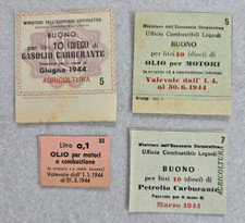 rsi banconote buoni carburante 1944 ministero economia corporativa