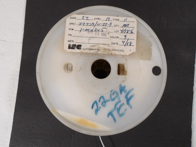 VTG ISC 22 AWG HOOKUP WIRE 1,000 FT. Mil spec TEF Silver/Copper