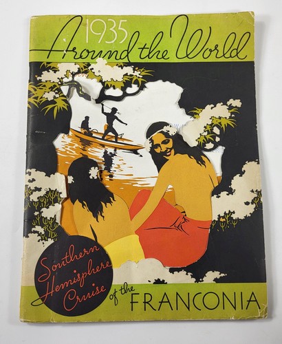1935 Cunard Franconia Southern Hemisphere Around World Cruise Tour Brochure 64 p