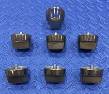 WOLF BRUSHED BRASS KNOB SET (7pc) FOR DF36450 RANGES, C-pics & desc