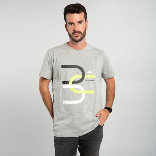 Caterpillar Men's Cotton Blend Connect Connected Tee Heather Grey-2XL - 第 4/6 張圖片
