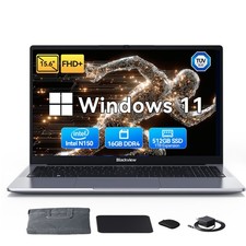 Huidun HiBook 6 15,6 Zoll Laptop Intel N150 16GB+256GB/512GB SSD Win 11 Mit Maus
