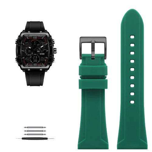 26mm 28mm 30mm Silicone Watch Band Strap For Diesel Bulgari Panerai Bracelet - Picture 24 of 31