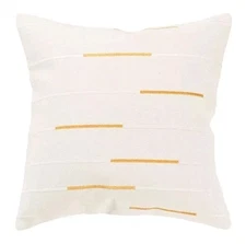 Rizzy Home Glam Striped Woven Decorative Pillow 20" x 20" Throw Cushion