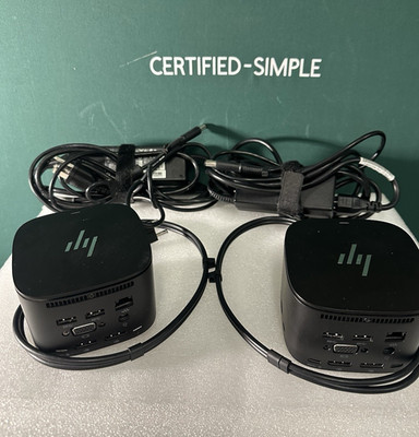 Pair of HP HSN-IX01 Thunderbolt G2 Docking Stations 120W, USB-C, Dual 4K Display