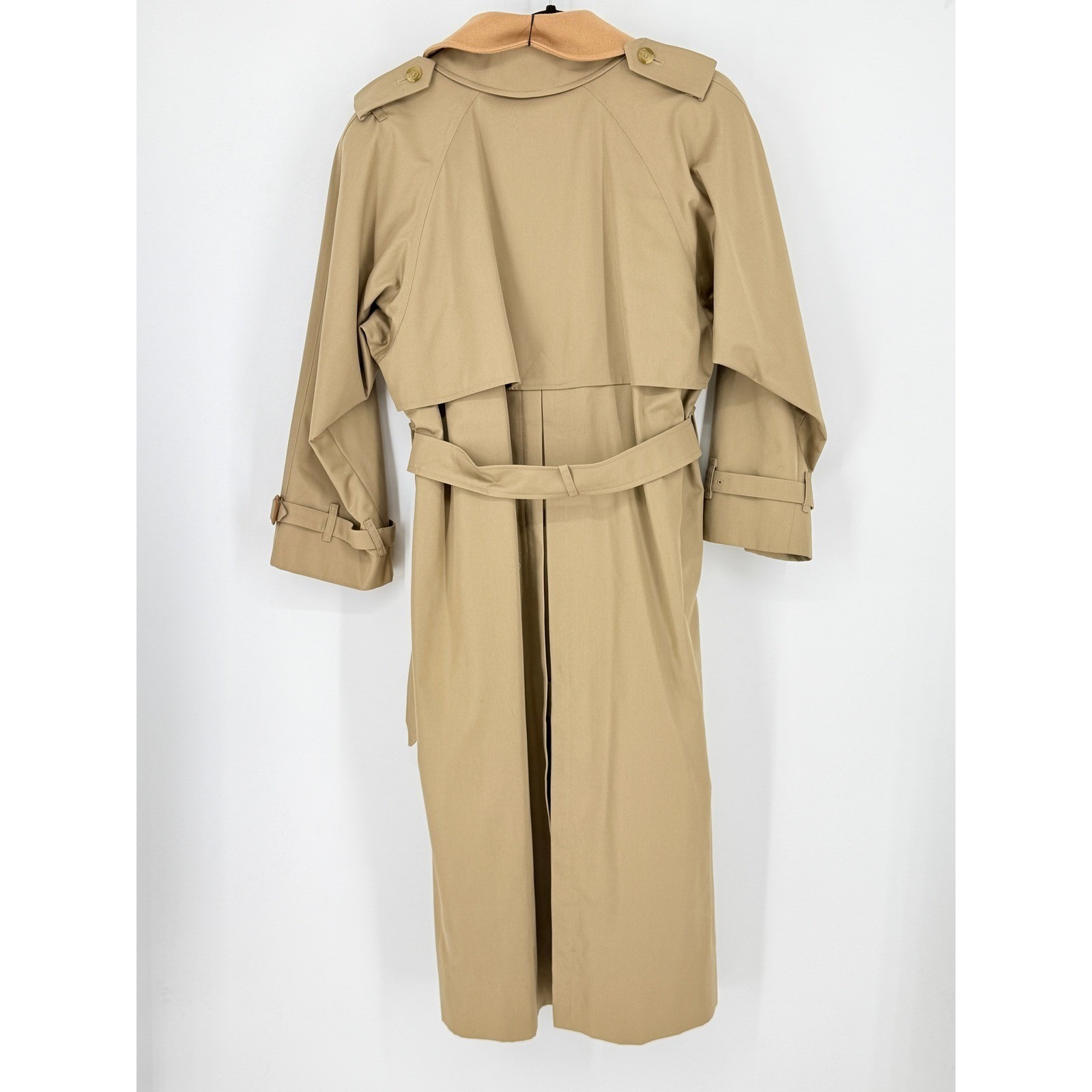 Vintage New Burberrys' of London Victoria Trench Coat Tan Belted Warmer 96' NWT image 2