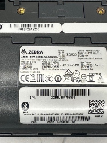 Zebra ZQ520 Direct Mobile Wi-Fi Thermal Bluetooth Label Printer w/Battery &Power - 第 12/16 張圖片