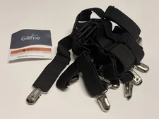 Home Genie Bed Sheet Adjustable Holder Clips Firm Tight Suspenders Black