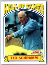 1991 Score Tex Schramm #673  Football Card