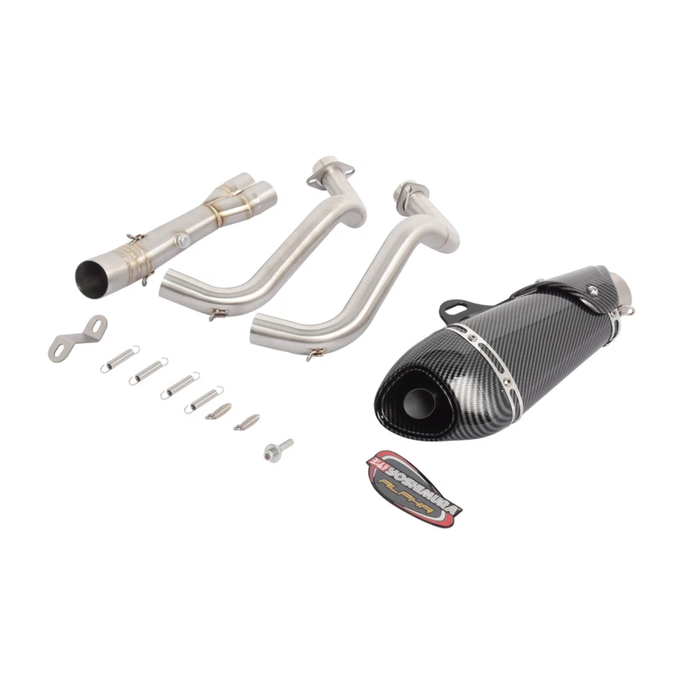 Sistema completo para silenciador de tubo delantero de escape Yamaha YZF R7 MT-07 FZ07 XSR700 Foto 2 de 4