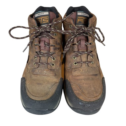 Ariat ATS Terrain Hiking Boots Mens 9 D Brown 10002183 Leather Lace Up - Picture 2 of 13