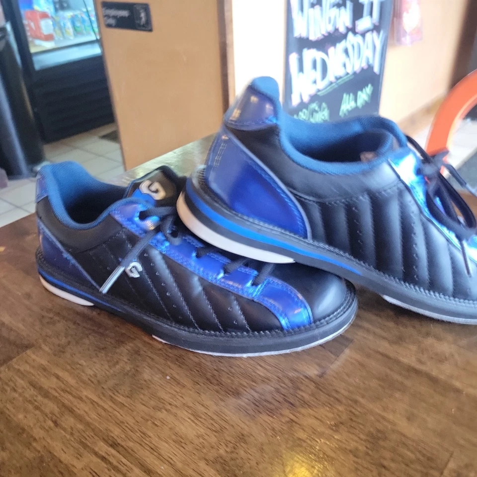 Bonitos zapatos de boliche profesionales 3G Kicks SK900 para hombre 4,5 para mujer 6,5 negro azul Foto 3 de 4