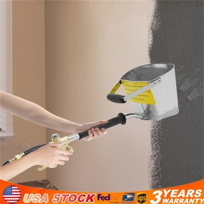 Cement Mortar Concrete Air Stucco Sprayer Hopper 4 Jet Paint Wall Plastering Gun