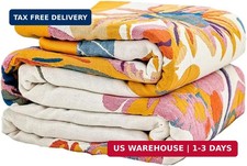 XIBLC Boho Throw Blanket, 100 Cotton Ultra Soft Luxury Throw Rustic Quilt, 50"x