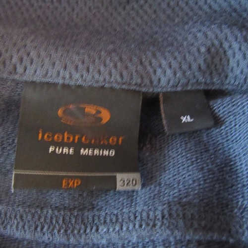 Icebreaker Mens Gray Merino Wool Vest XL EXP 320 Zip Pockets Full Zip Outdoors - Picture 9 of 10