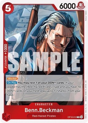 One Piece TCG Benn Beckman OP16-01 R - The Time of Battle  ENG NM